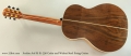 Avalon Ard Ri S1-330 Cedar and Walnut Steel String Guitar Full Rear View
