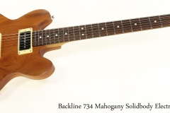 Backline 734 Mahogany Solidbody Electric, 2019 Full Front View