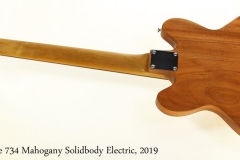 Backline 734 Mahogany Solidbody Electric, 2019 Full Rear View