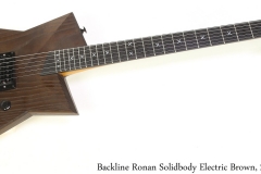 Backline Ronan Solidbody Electric Brown, 2019 Full Front View