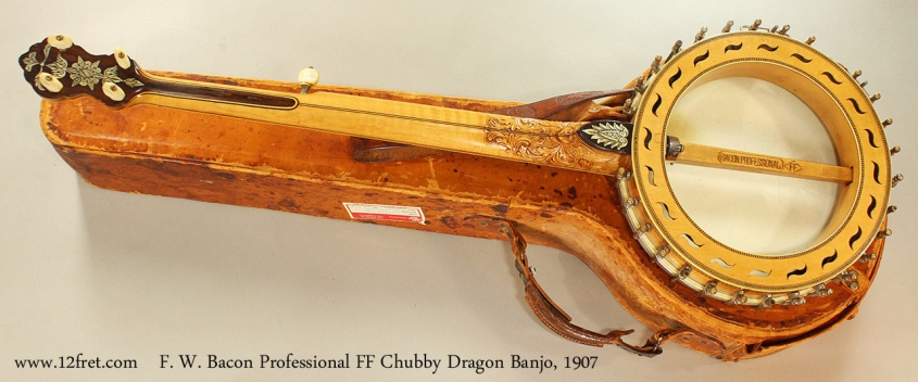 F. W. Bacon Professional FF Chubby Dragon Banjo, 1907 Full Rear View