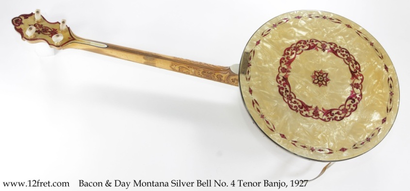 Bacon & Day Montana Silver Bell No. 4 Tenor Banjo, 1927 Full Rear View