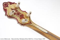 Bacon & Day Montana Silver Bell No. 4 Tenor Banjo, 1927 Head Rear View