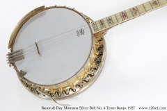 Bacon & Day Montana Silver Bell No. 4 Tenor Banjo, 1927 Top View