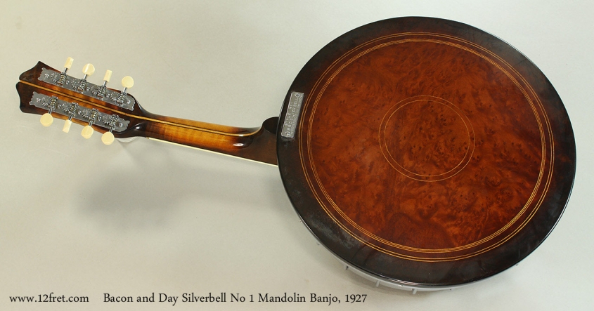 Bacon and Day Silverbell No 1 Mandolin Banjo, 1927 Full Rear View