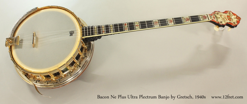 Bacon Ne Plus Ultra Plectrum Banjo by Gretsch, 1940s Full Front View