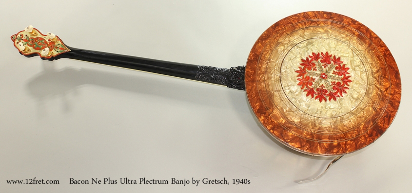 Bacon Ne Plus Ultra Plectrum Banjo by Gretsch, 1940s Full Rear View