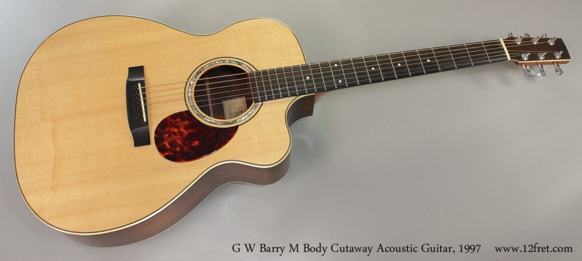 G W Barry M Body Cutaway Acoustic Guitar, 1997 Full Front View