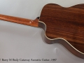 G W Barry M Body Cutaway Acoustic Guitar, 1997 Full Rear View