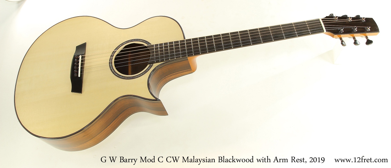 G W Barry Mod C CW Malaysian Blackwood with Arm Rest, 2019 Full Front View
