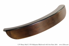 G W Barry Mod C CW Malaysian Blackwood with Arm Rest, 2019 Arm Rest Top View