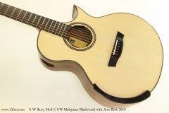G W Barry Mod C CW Malaysian Blackwood with Arm Rest, 2019 Top View