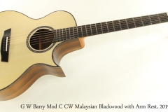 G W Barry Mod C CW Malaysian Blackwood with Arm Rest, 2019 Full Front View