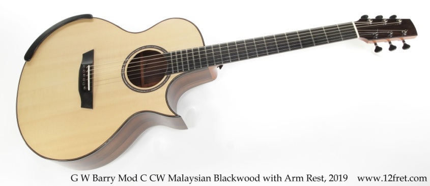 G W Barry Mod C CW Malaysian Blackwood with Arm Rest, 2019 Full Front View