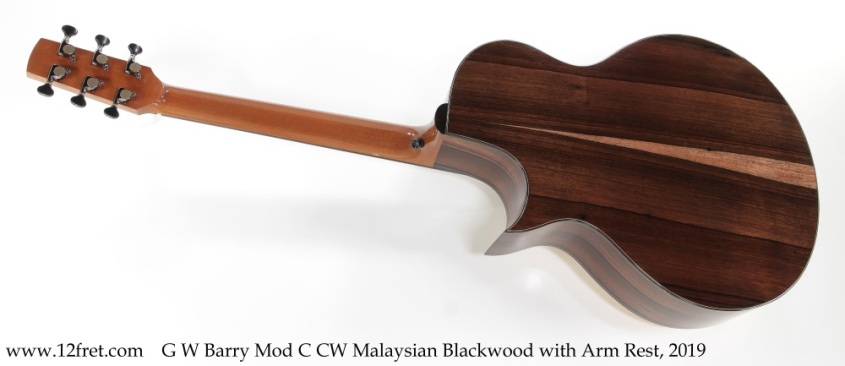 G W Barry Mod C CW Malaysian Blackwood with Arm Rest, 2019 Full Rear View