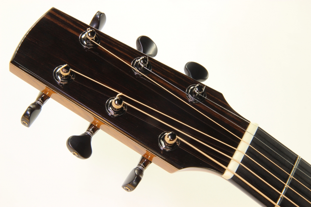 G W Barry Mod C Ziricote Cutaway Steel String Guitar, 2018   Head Front View 2