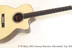 G W Barry OM Cutaway Bearclaw Adirondack Top, 2020 Full Front View