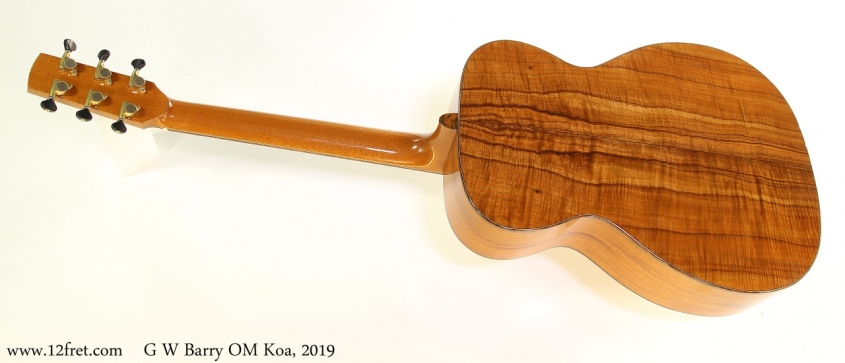 G W Barry OM Koa, 2019 Full Rear View