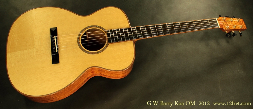 G.W. Barry OM Koa, 2012 Full Front View