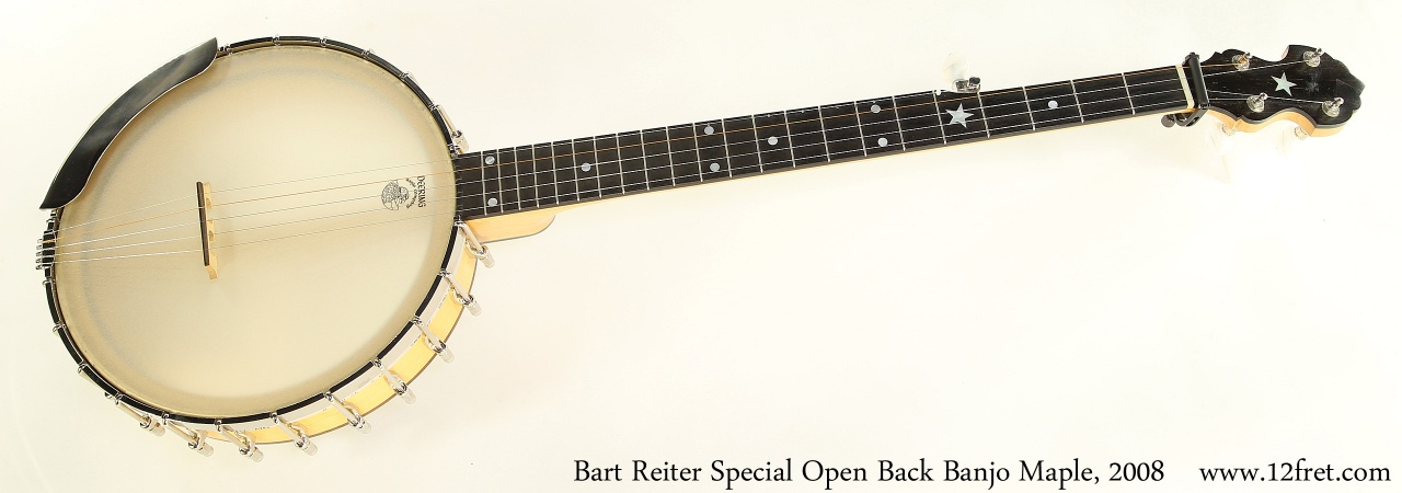 Bart Reiter Special Open Back Banjo Maple, 2008 Full Front View