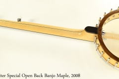 Bart Reiter Special Open Back Banjo Maple, 2008 Full Rear View