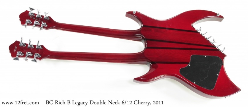 BC Rich B Legacy Double Neck 6/12 Cherry, 2011 Full Rear View