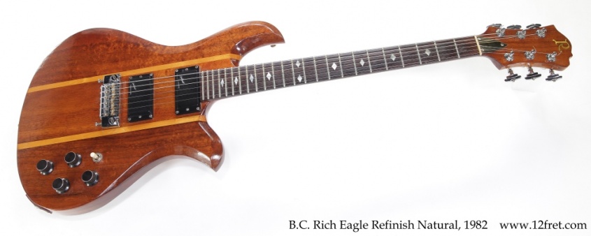 B.C. Rich Eagle Refinish Natural, 1982 Full Front View