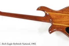 B.C. Rich Eagle Refinish Natural, 1982 Full Rear View