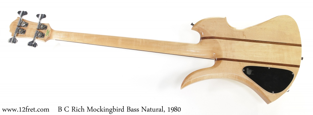 B C Rich Mockingbird Bass Natural, 1980 Full Rear View