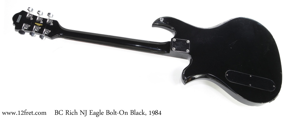 BC Rich NJ Eagle Bolt-On Black, 1984 Full Rear View