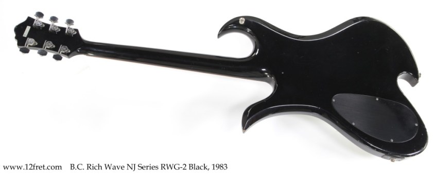 B.C. Rich Wave NJ Series RWG-2 Black, 1983 Full Rear View