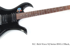 B.C. Rich Wave NJ Series RWG-2 Black, 1983 Full Front View