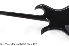 B.C. Rich Wave NJ Series RWG-2 Black, 1983 Full Rear View