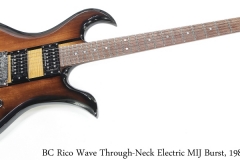 BC Rico Wave Through-Neck Electric MIJ Burst, 1981 Full Front View