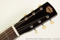 Beard Deco Phonic Model 27 Resophonic Guitar Sunburst  Head Front View