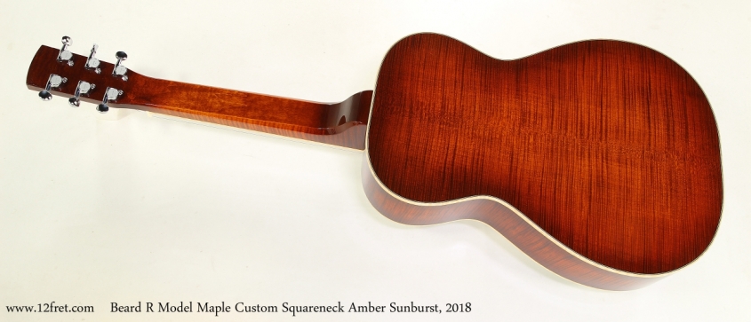 Beard R Model Maple Custom Squareneck Amber Sunburst, 2018  Full Rear View