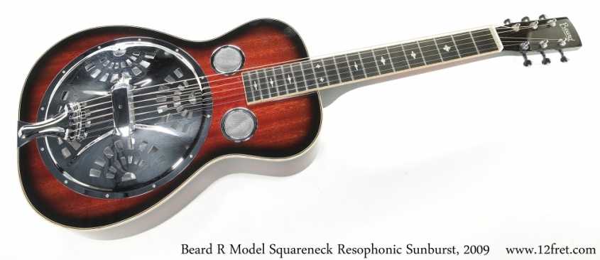 Beard R Model Squareneck Resophonic Sunburst, 2009 Full Front View