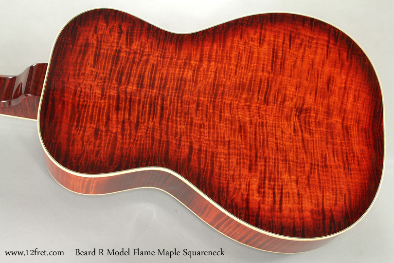 Beard R Model Flame Maple Squareneck Resophonic Guitar back
