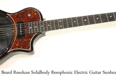 Beard Resoluxe Solidbody Resophonic Electric Guitar Sunburst, 2018 Full Front View