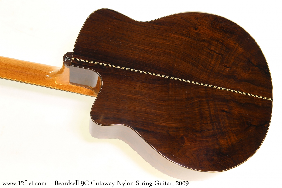 Beardsell 9C Cutaway Nylon String Guitar, 2009 Back View