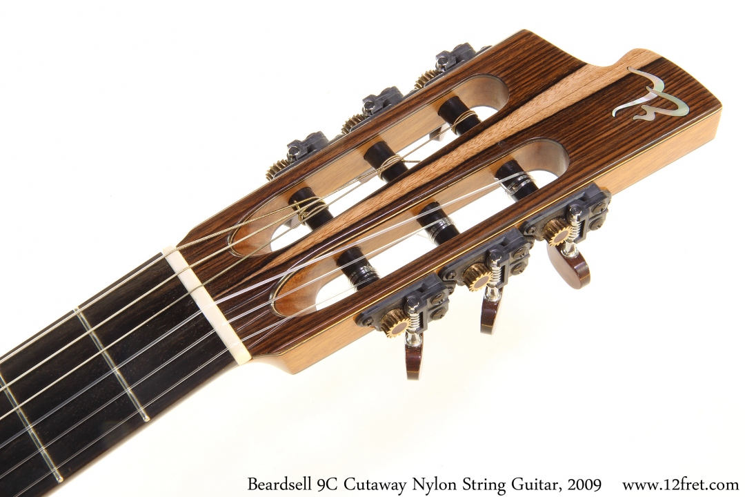 Beardsell 9C Cutaway Nylon String Guitar, 2009 Head Front View