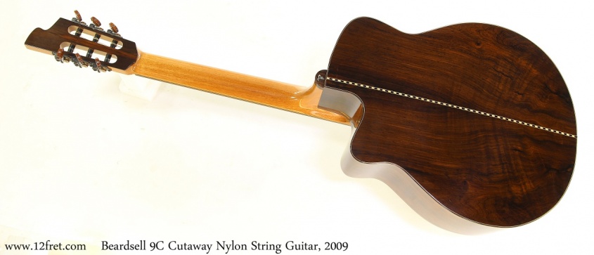 Beardsell 9C Cutaway Nylon String Guitar, 2009 Full Rear View
