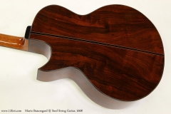 Mario Beauregard SJ Steel String Guitar, 2008   Back View