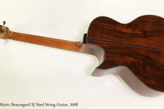 Mario Beauregard SJ Steel String Guitar, 2008   Full Rear View