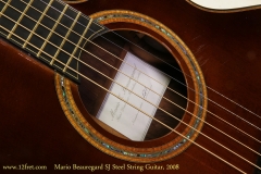 Mario Beauregard SJ Steel String Guitar, 2008   Rosette and Label View