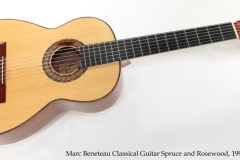 Marc Beneteau Classical Guitar Spruce and Rosewood, 1998 Full Front View