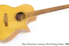 Marc Beneteau Cutaway Steel String Guitar 1988 Full Front View