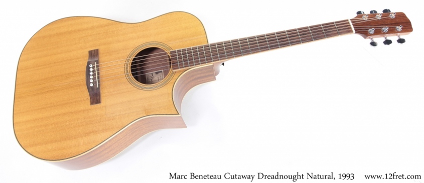 Marc Beneteau Cutaway Dreadnought Natural, 1993 Full Front View