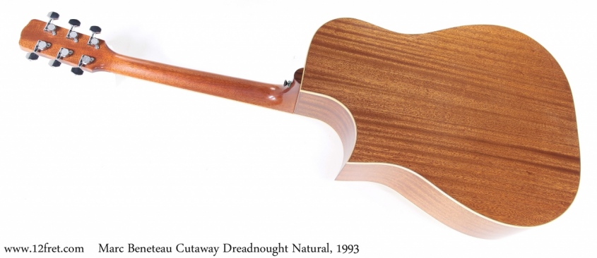 Marc Beneteau Cutaway Dreadnought Natural, 1993 Full Rear View