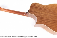 Marc Beneteau Cutaway Dreadnought Natural, 1993 Full Rear View